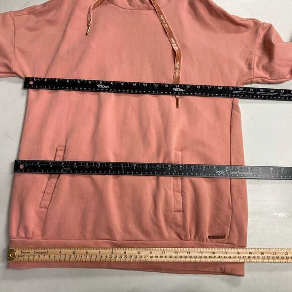 AVEC LES FILLES Women’s Hooded Cut-Out Peach Sweatshirt Size Medium - Picture 8 of 10